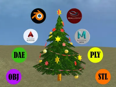 Christmas tree Low-poly 3D model