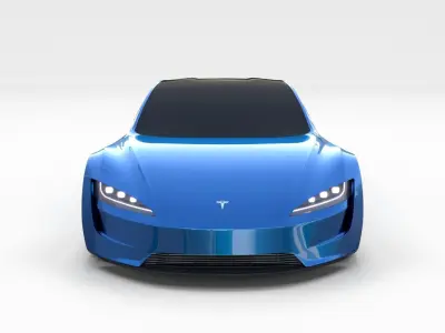 Tesla Roadster Electric Blue 3D model