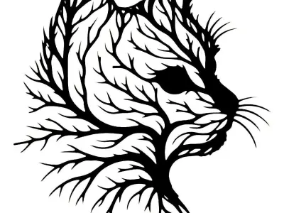 Stylized Tree Branch Wall Art Decor 3D print model