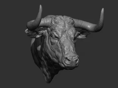 Bull head 3D print model