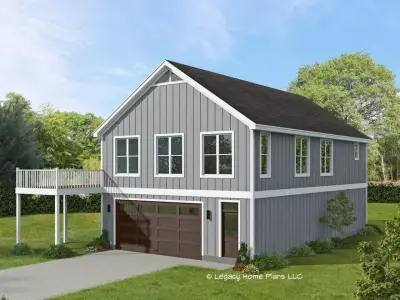 Modern Double-Story House 3D Model  3 Bed   SKP DWG ObJ Free 3D model