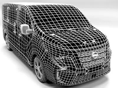 NISSAN NV300 2022 LONG Low-poly 3D model