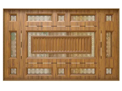Wooden Ceiling In Oriental Style 5x8 3D model