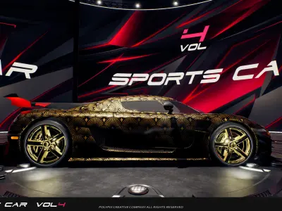 Sportscar VOL 4 Low-poly 3D model