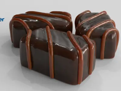 Chocolate Candy v2 Low-poly 3D model