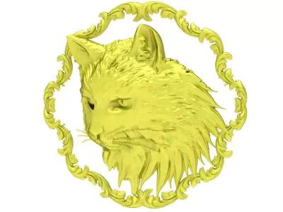 Luxury Wolf Head Pendant Jewelry Design  3986 3D print model