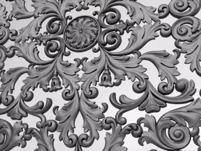 decor ornate wall panel 3D model