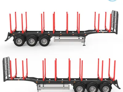 Trailer for Carrying Logs 3D print model