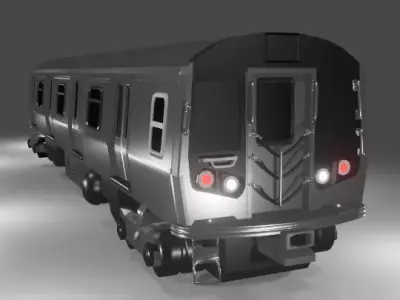 New York Train Subway Low-poly 3D model