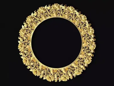 carved mirror 3D model 5