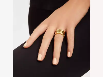 BULGARI - BZERO1 - RING - SEMI PAVED EDGES 3D print model