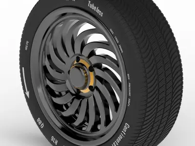 Car Wheel 3D print model by roziyevyusufboy173