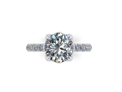 Women Diamond Ring R7 3D print model