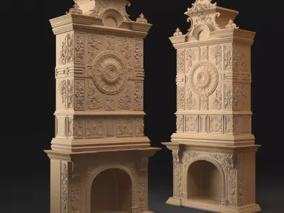 Classic Fireplace 3D model get