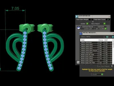 Jewelry Earring 3D print model