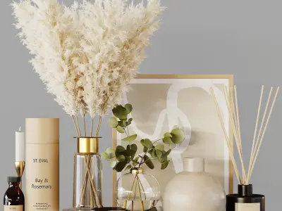 Decorative Set 230 Low-poly 3D model