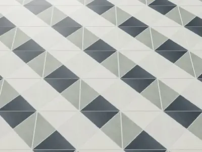 Auteur Diamond Sage Matte 9x9 Porcelain Tile Pattern 1 3D model