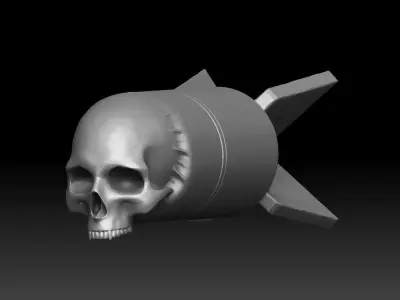 Skull Bomb printable 3D print model
