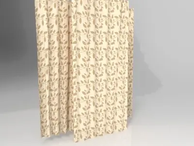 Classic curtain Free low-poly 3D model