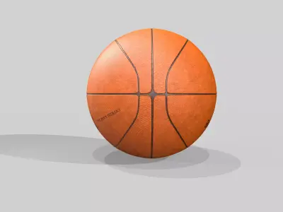 Basketball Ball Low-poly 3D model 8