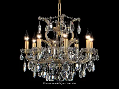 775 Champa Osgona Collection of Crystal Lamps 3D Model Pack