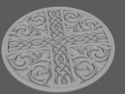 Central decor ornament for furniture 3D model 612