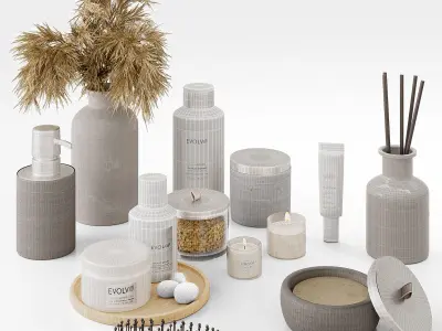 bathroomset01 bathroom items 3D model