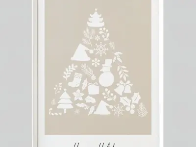 Christmas posters 3D model