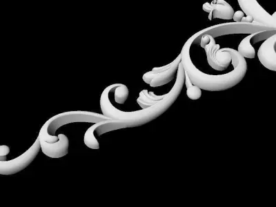 Central decor ornament for furniture 3D model 567