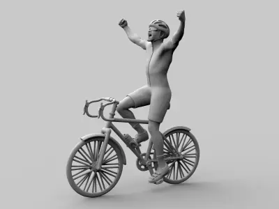 cyclist 3D print model