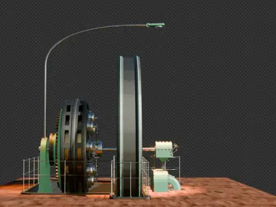 Dieselpunk Engine 3D model
