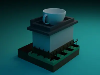 Coffee shop Free 3D model buy