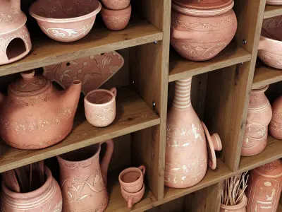 Dishes clay n23 3D model