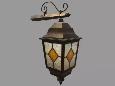 Old Lamp 02 Low-poly 3D model