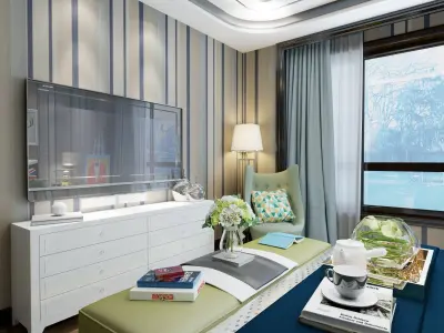 American style children room design 3D Model 3D model