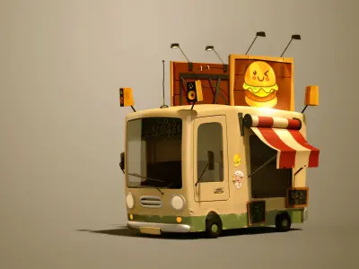 Burger truck 3D model