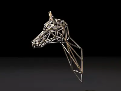 Giraffe on the wall 3D print model