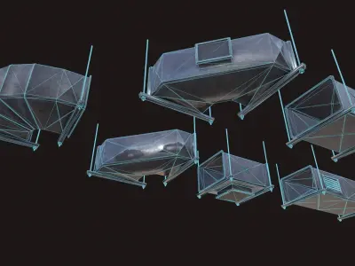 Air Conditioning Ducting  Low-poly 3D model Low-poly 3D model
