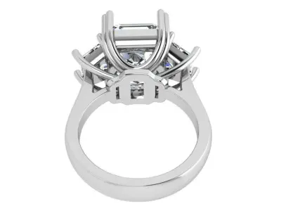 3 Stone Emerald Ring 4521 3D print model