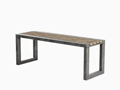 Outdoor Bench V 03 02 Low-poly 3D model