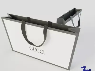Gucci Shopping Bag - Luxury 3D Packaging Model Low-poly 3D model