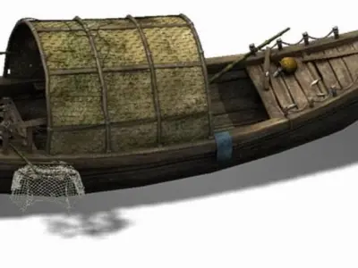 Game Pier - Fishing Boat 2702 3D model