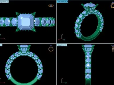 women ring print model 3D print model