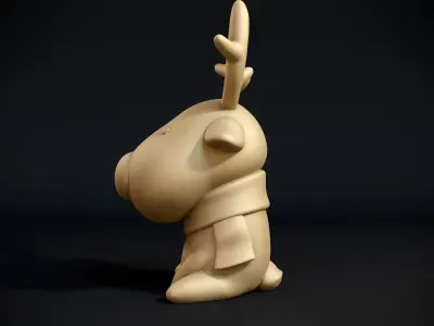 Christmas Cartoon Deer 3D print model