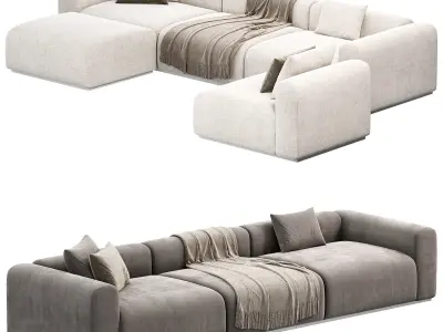 Braid Mahy Sectional sofa 3D model
