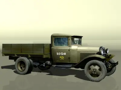 GAZ-AA box Low-poly 3D model