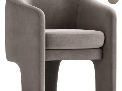 Upland Upholstered Armchair 3D model