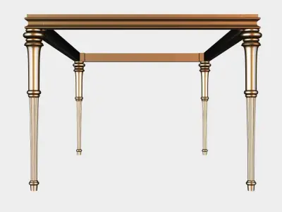 Carved dinner table for cnc 16 3D model