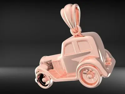 Vintage Classic Car Pendant Charm Bracelet Jewelry 3D print model