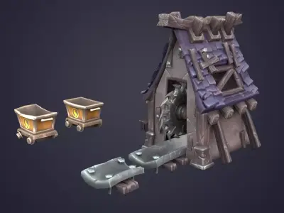 Mine 3D model Low-poly 3D model